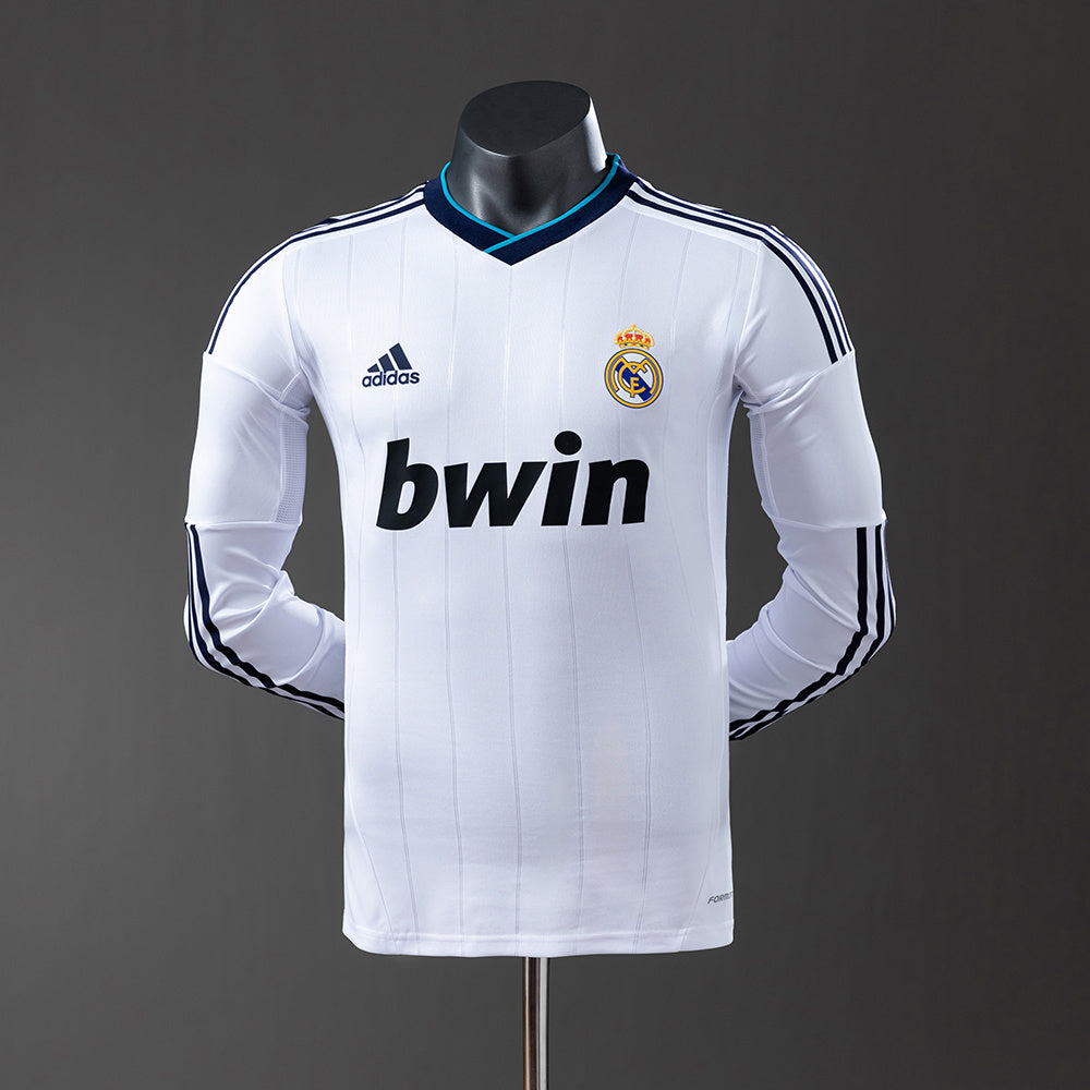 Camisola Real Madrid Principal 12/13 Retro - Manga Comprida - Versão Jogador