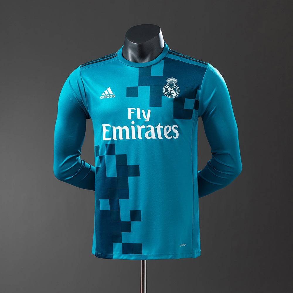 Camisola Real Madrid Terceira 17/18 Retro - Manga Comprida - Versão Jogador