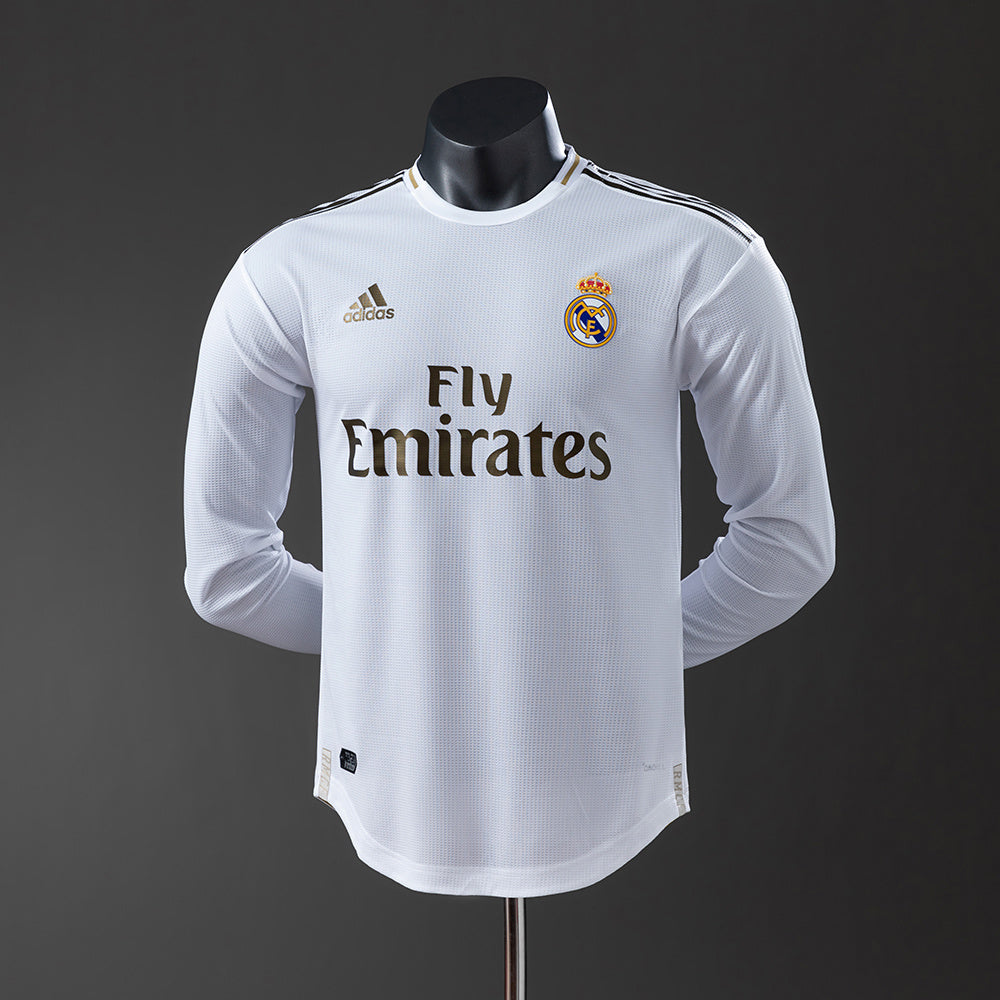 Camisola Real Madrid Principal 19/20 Retro - Manga Comprida - Versão Jogador