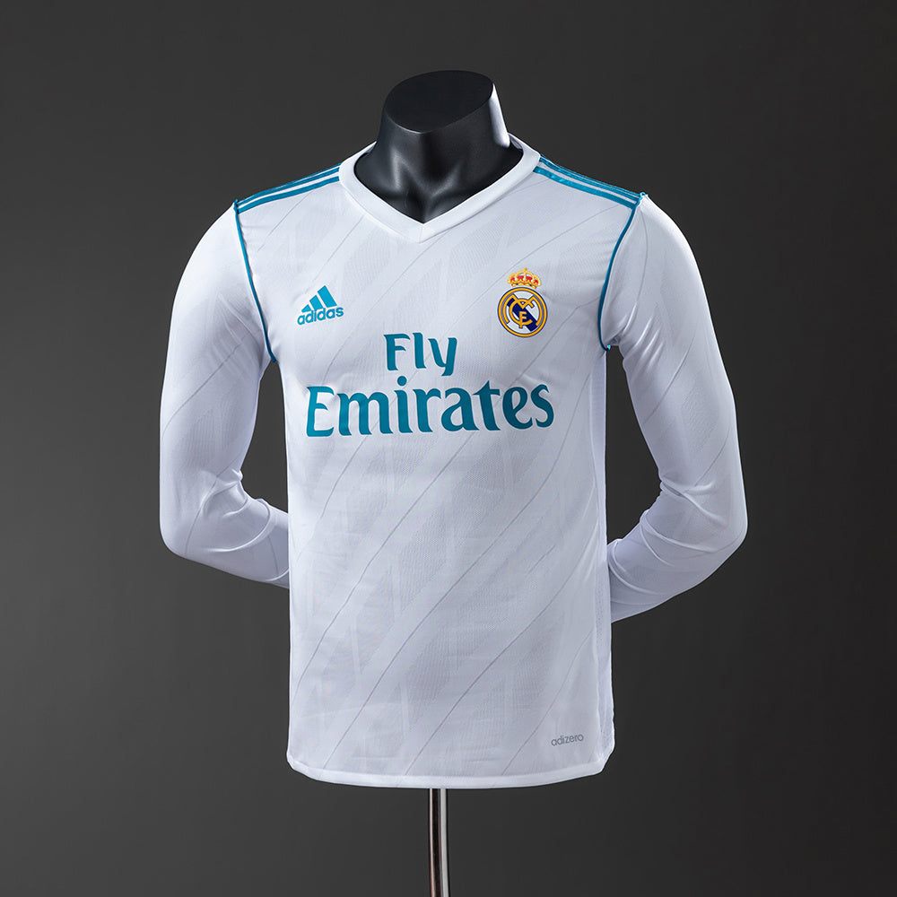 Camisola Real Madrid Principal 17/18 Retro - Manga Comprida - Versão Jogador