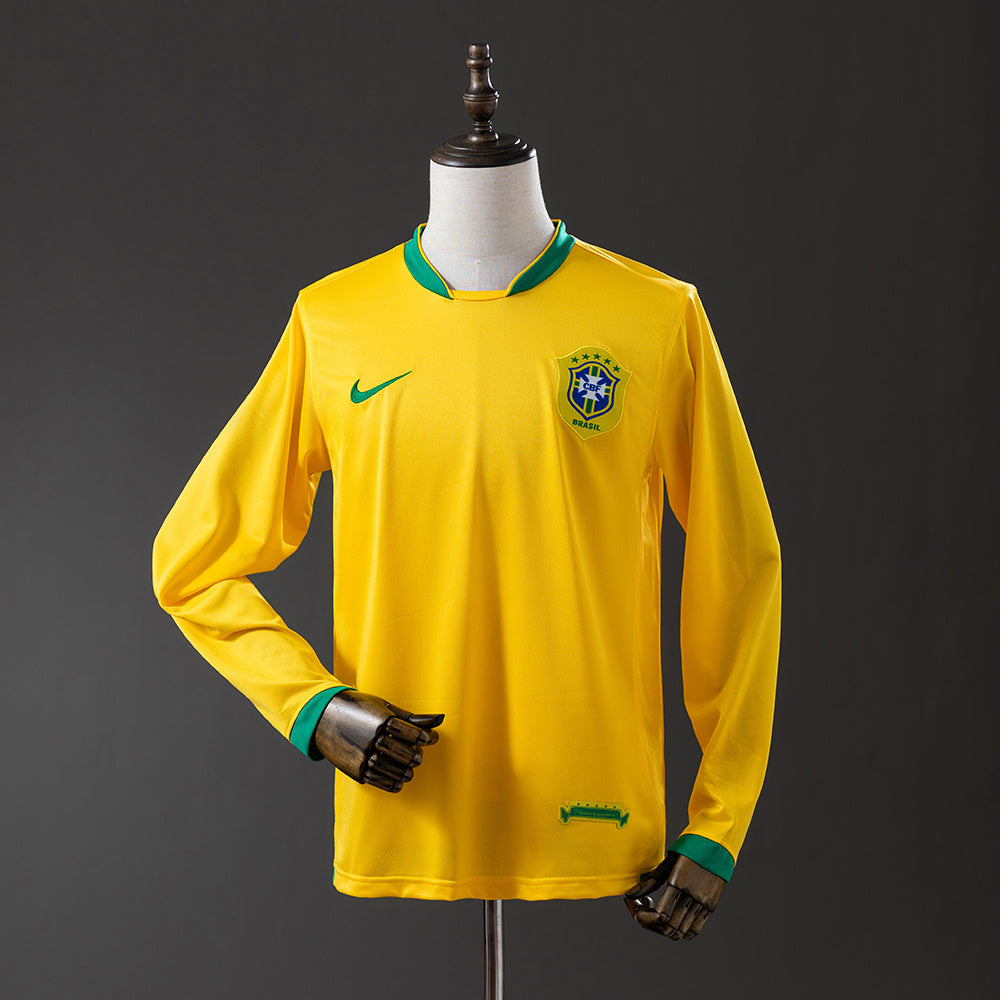 Camisola Brasil Principal 06/07 Retro - Manga Comprida