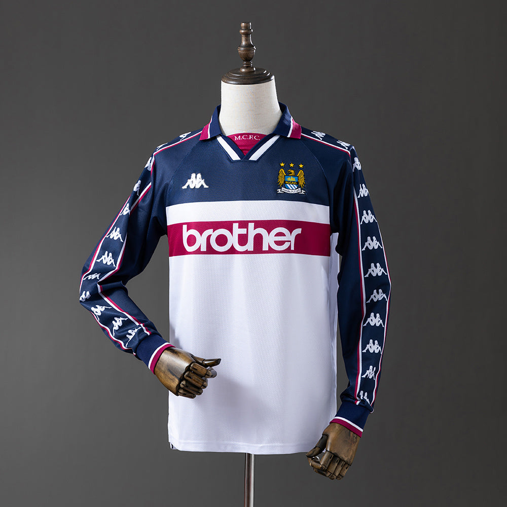 Camisola Manchester City Alternativa 97/98 Retro - Manga Comprida