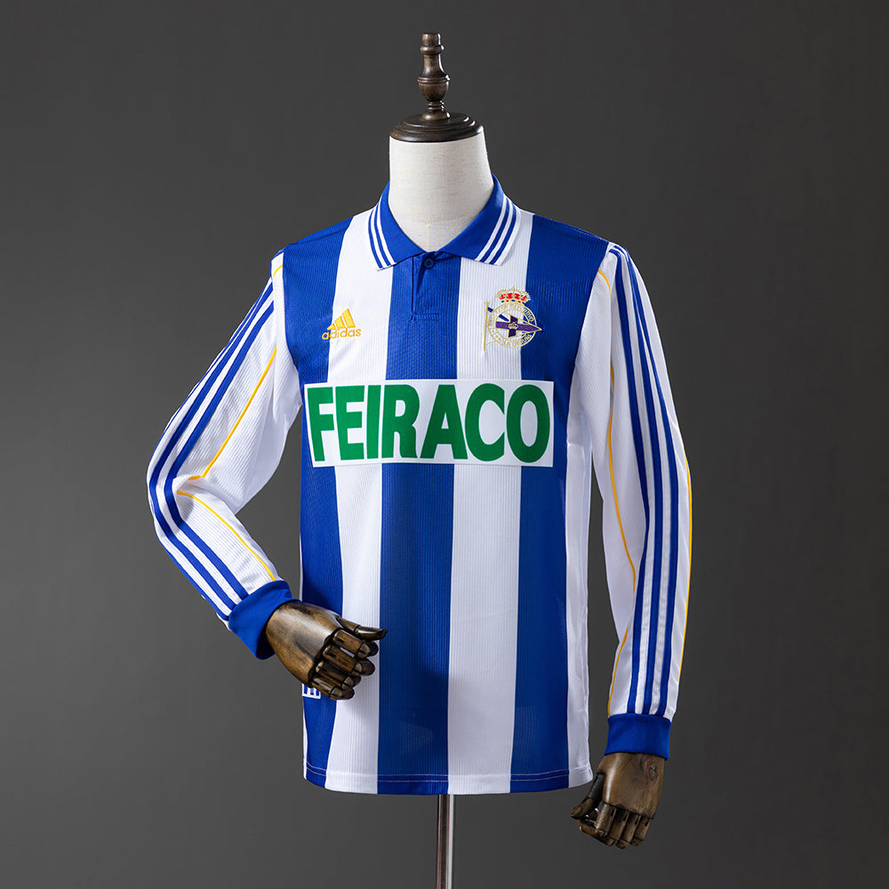 Camisola Deportivo da Corunha Principal 99/00 Retro - Manga Comprida