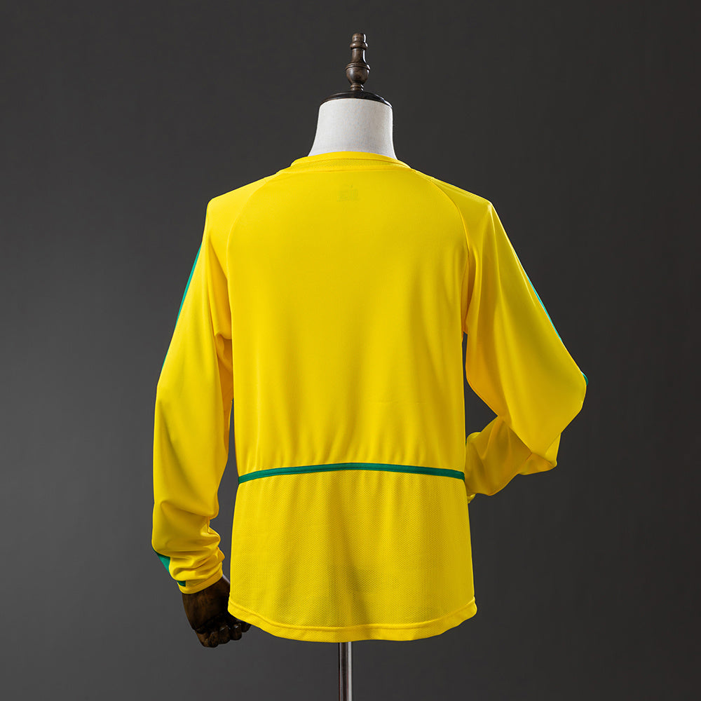 Camisola Brasil Principal 02/03 Retro - Manga Comprida