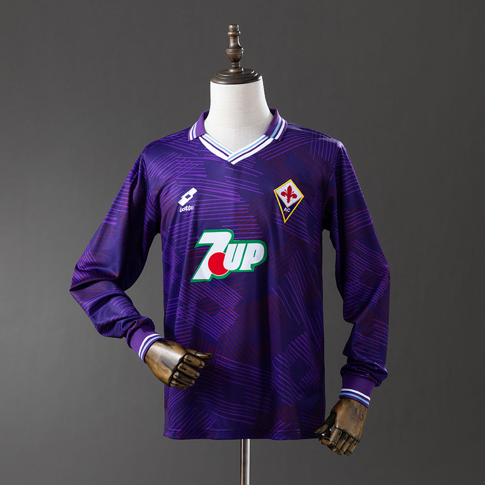 Camisola Fiorentina Principal 92/93 Retro - Manga Comprida