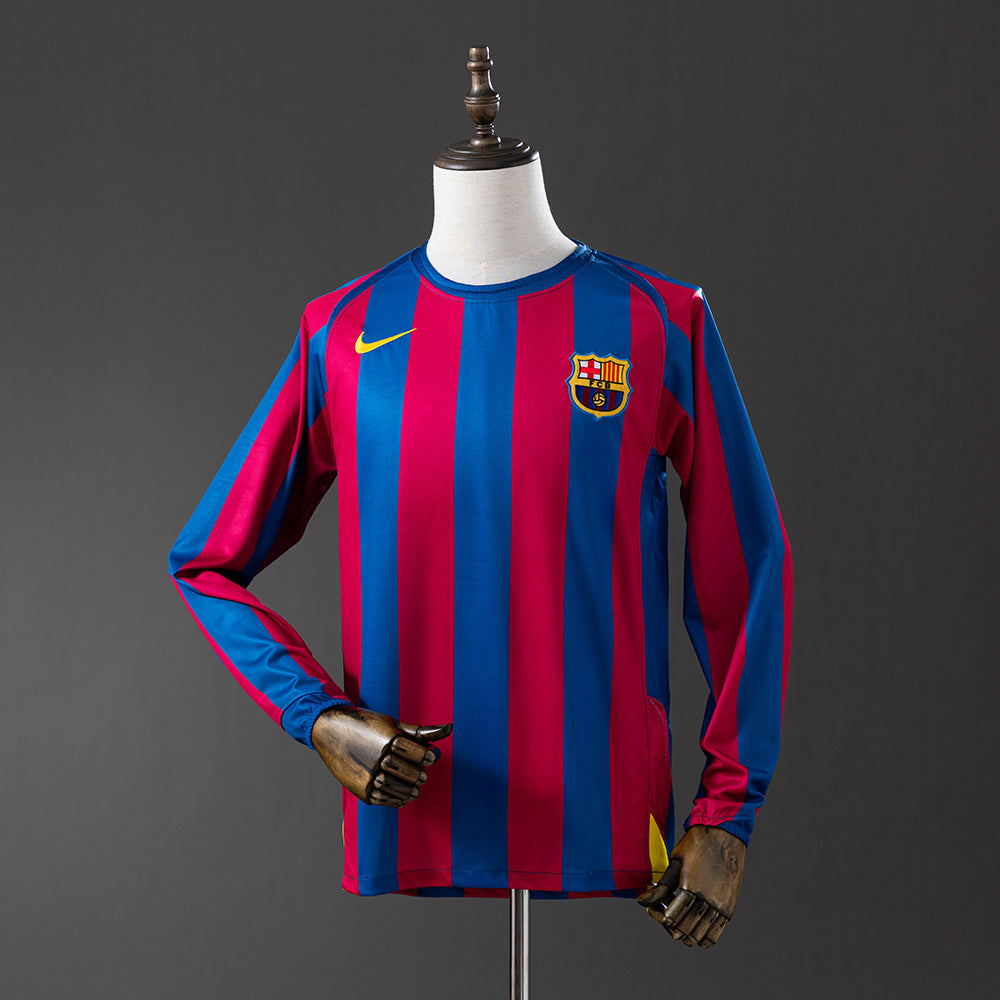 Camisola Barcelona Principal 05/06 Retro - Manga Comprida