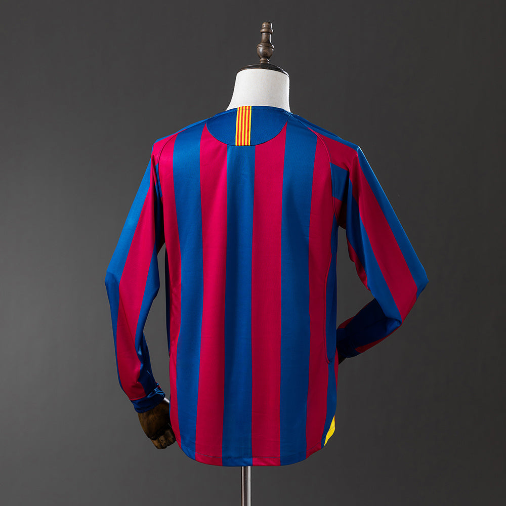 Camisola Barcelona Principal 05/06 Retro - Manga Comprida