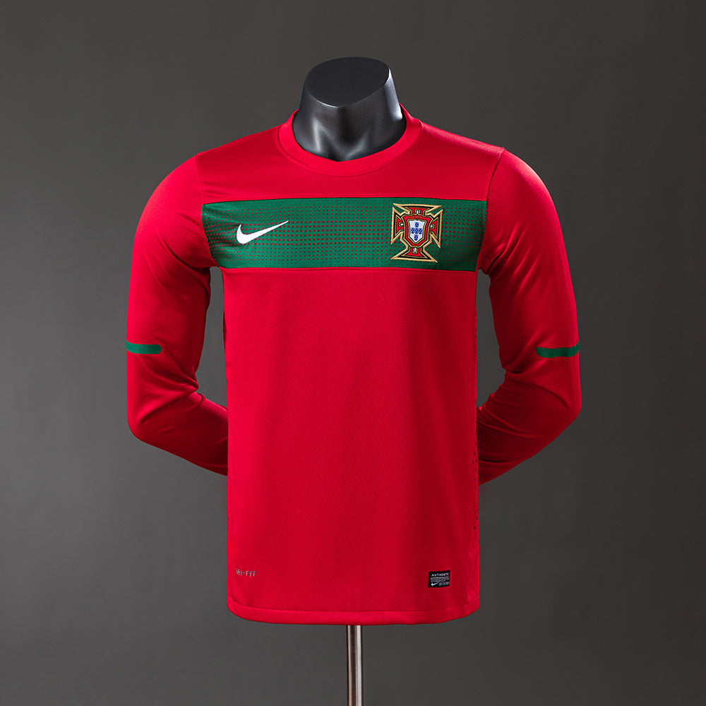 Camisola Portugal Principal 10/11 Retro - Manga Comprida - Versão Jogador