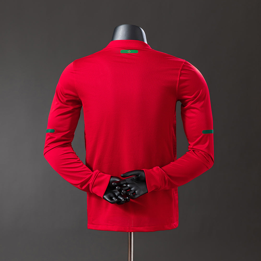 Camisola Portugal Principal 10/11 Retro - Manga Comprida - Versão Jogador