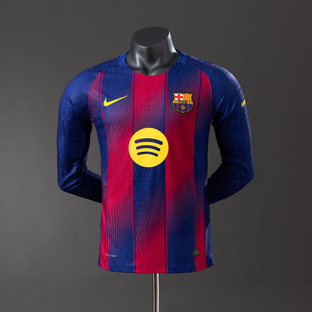 Camisola Barcelona Principal 25/26 - Manga Comprida - Versão Jogador