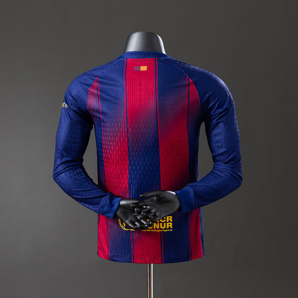 Camisola Barcelona Principal 25/26 - Manga Comprida - Versão Jogador