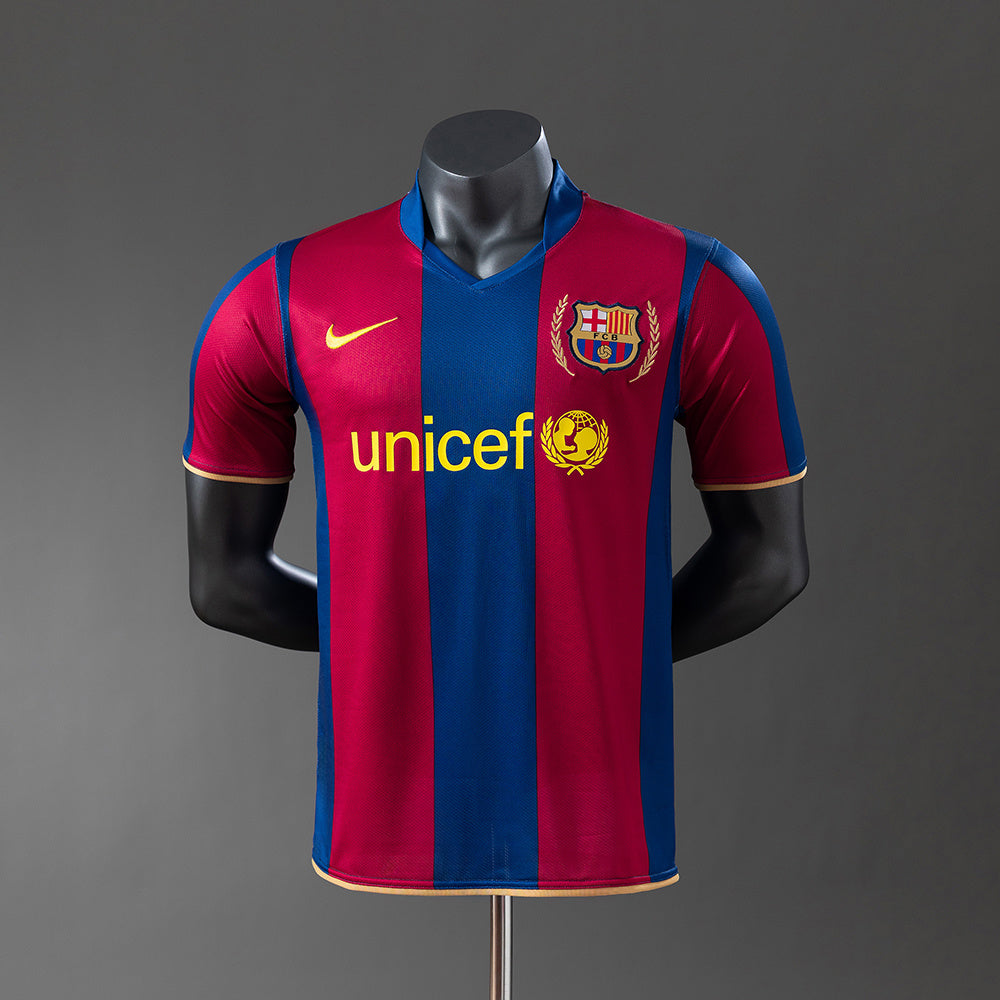 Camisola Barcelona Principal 07/08 Retro - Versão Jogador