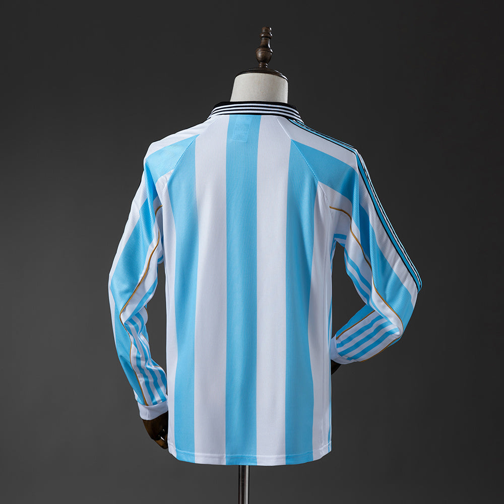 Camisola Argentina Principal 98/99 Retro - Manga Comprida