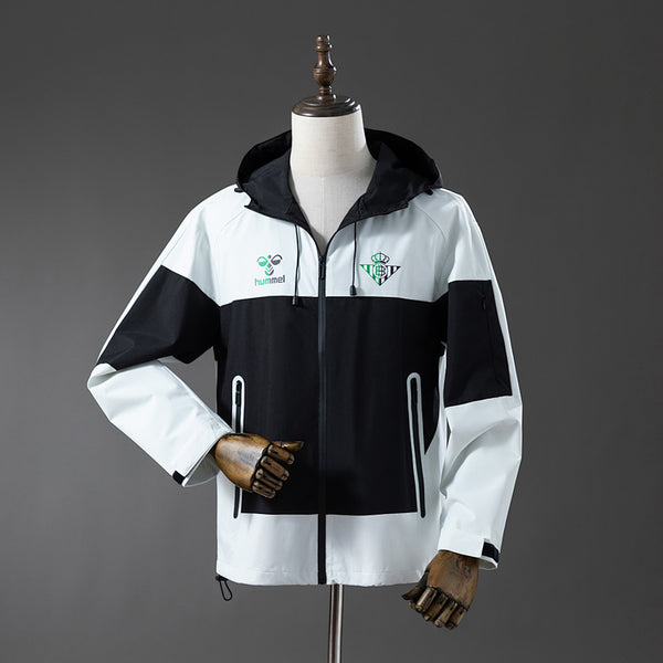 Corta-Vento Real Betis - Preto e Branco