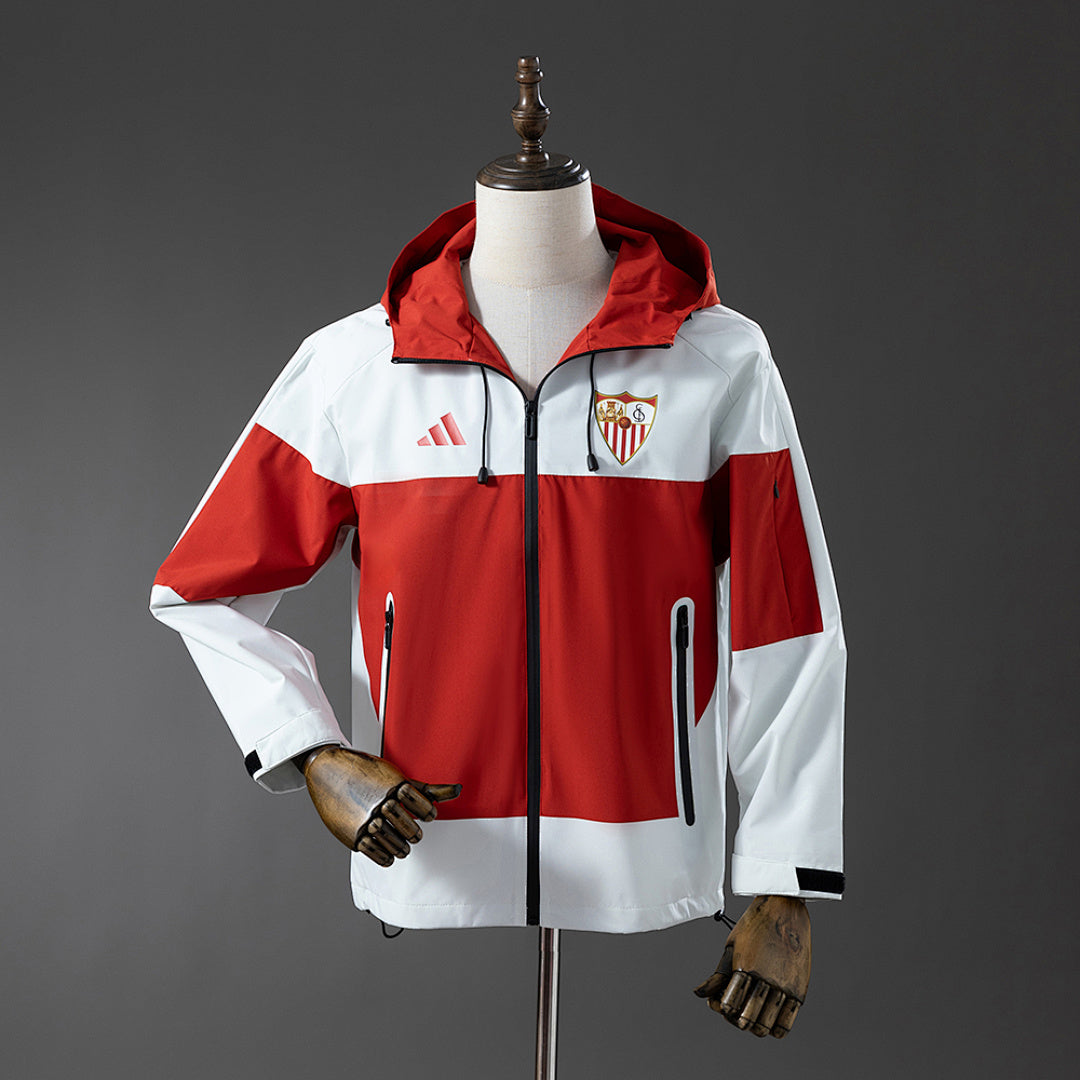 Corta-Vento Sevilha - Vermelho e Branco