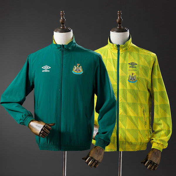 Corta-Vento Reversível Newcastle - Verde-Tropa e Amarelo