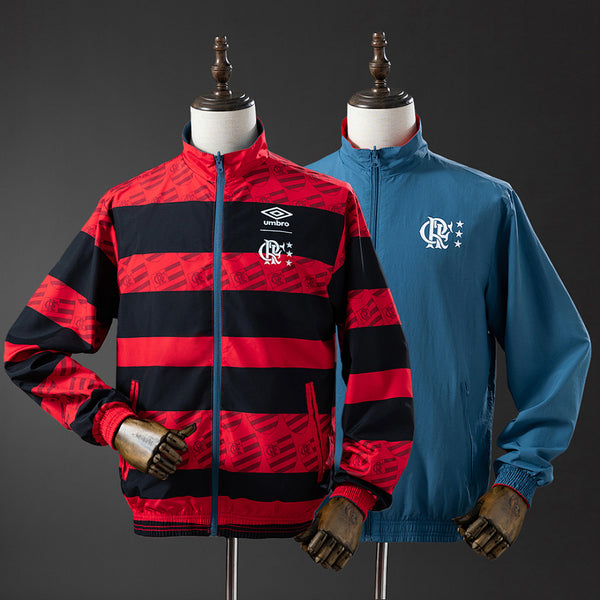 Corta-Vento Reversível Flamengo - Vermelho e Ciano