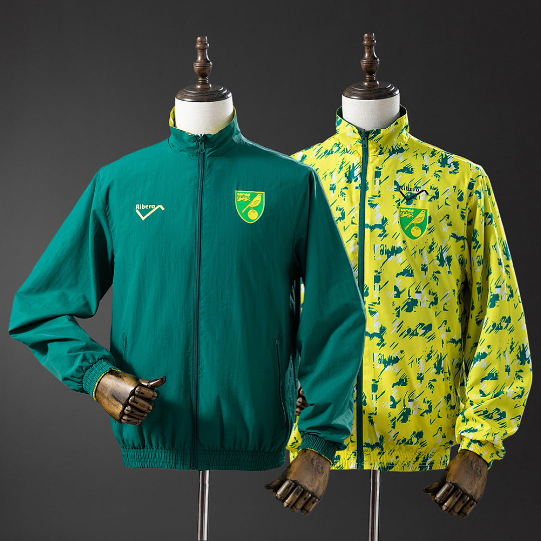 Corta-Vento Reversível Norwich City - Verde e Amarelo