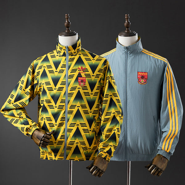 Corta-Vento Reversível Arsenal - Amarelo e Cinzento