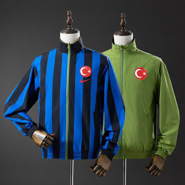 Corta-Vento Reversível Turquia - Azul e Verde