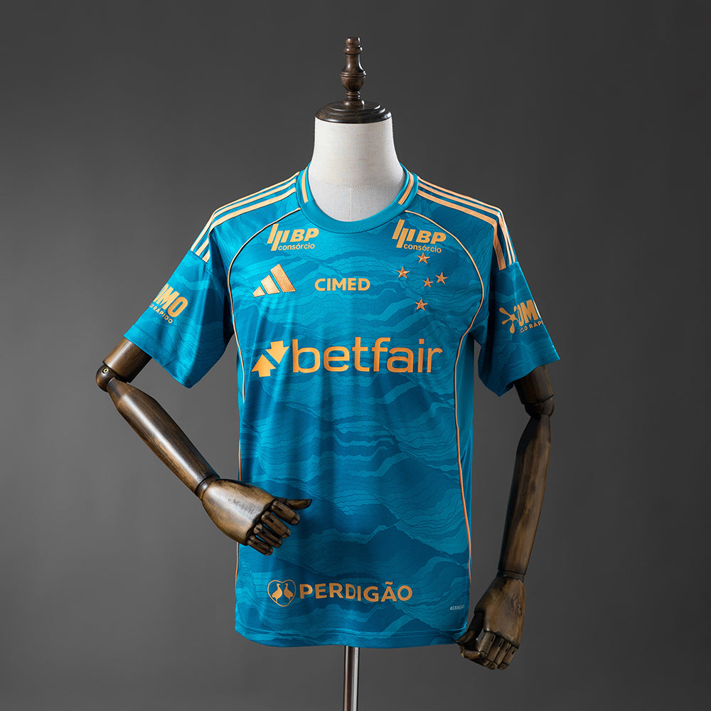 Camisola Cruzeiro Terceira Todos os Patrocinadores 25/26