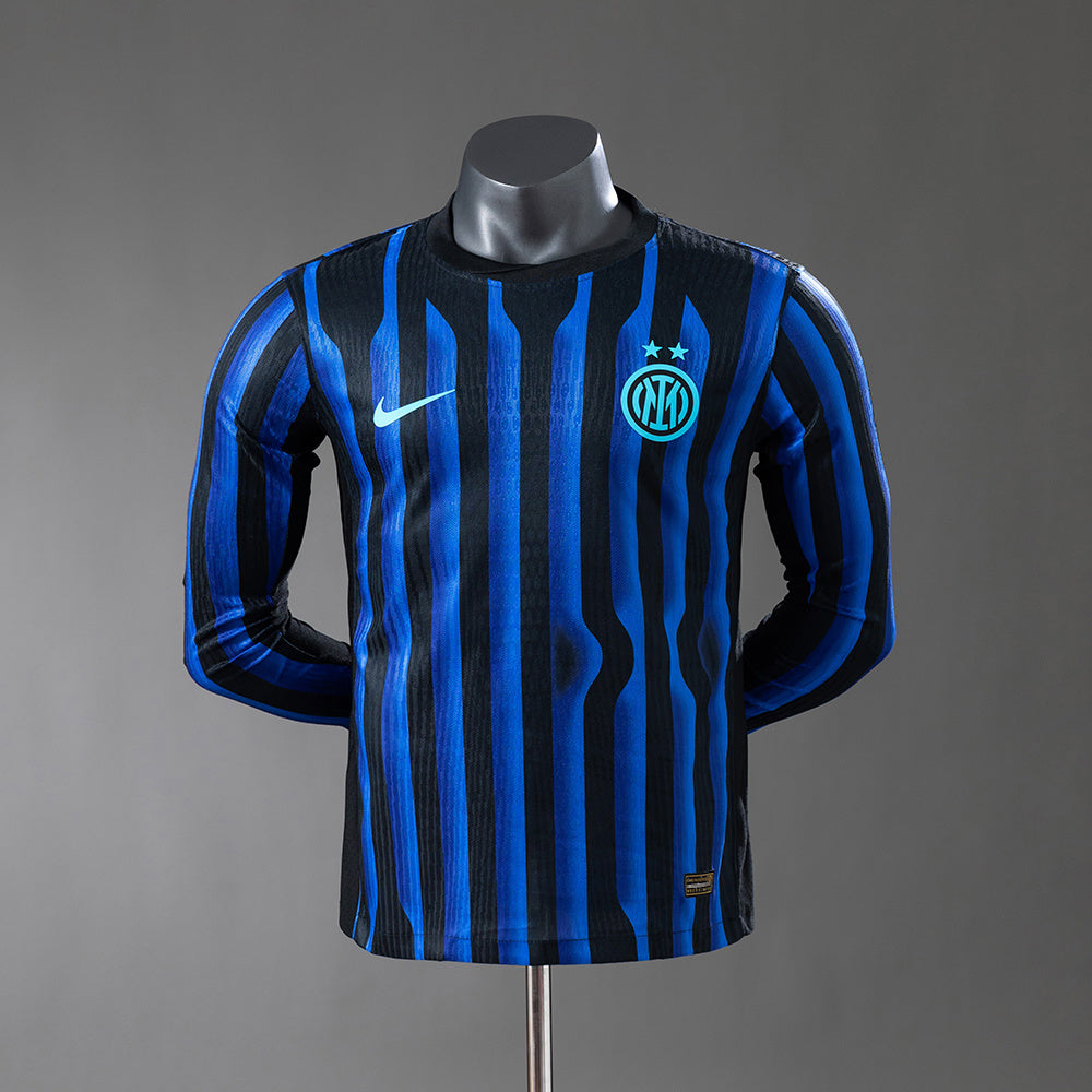 Camisola Inter de Milão Principal 25/26 - Manga Comprida - Versão Jogador