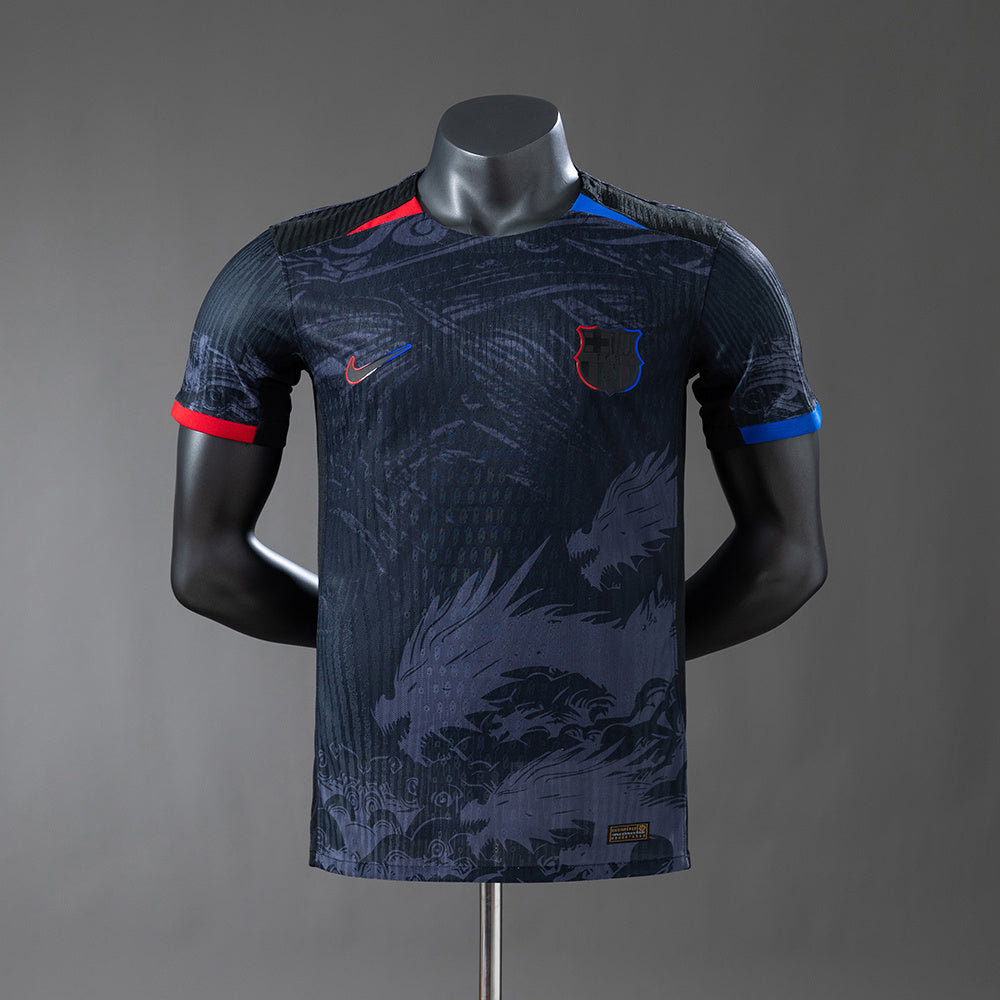 Camisola Barcelona Edição Especial Dragão Preta 25/26 - Versão Jogador