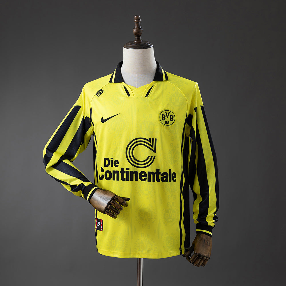 Camisola Borussia Dortmund Principal 96/97 Retro - Manga Comprida