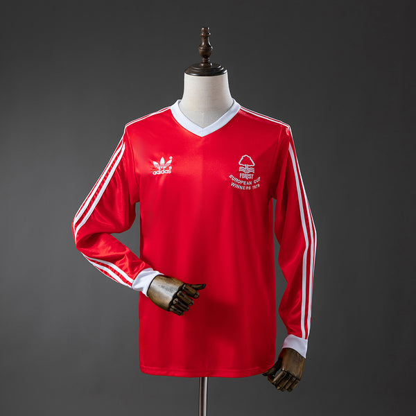 Camisola Nottingham Forest Principal 77/80 Retro - Manga Comprida