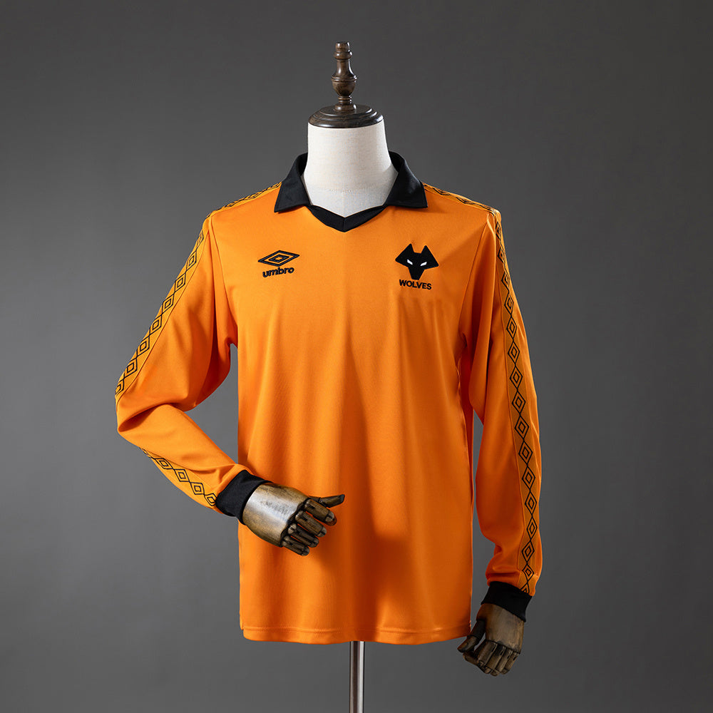 Camisola Wolves Principal 80/81 Retro - Manga Comprida