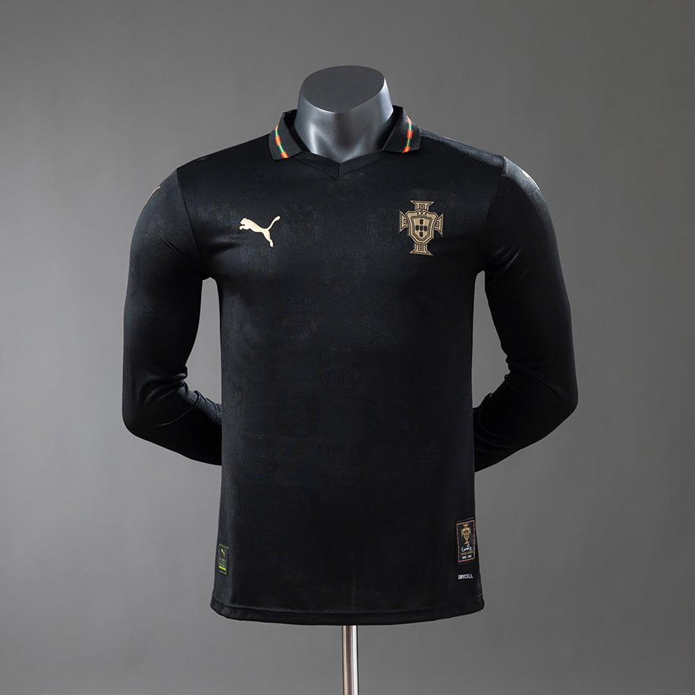 Camisola Portugal Edição Especial Pantera Negra 26/27 - Mundial 2026 - Manga Comprida - Versão Jogador