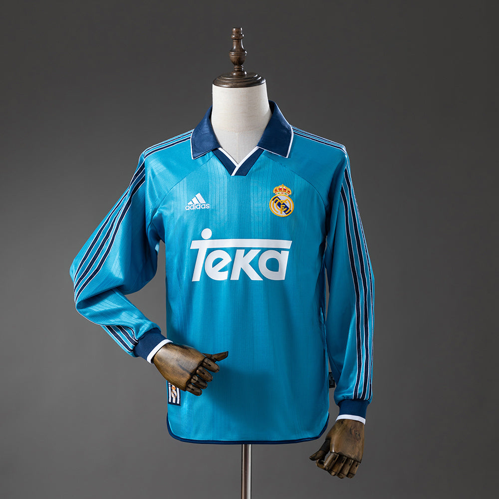 Camisola Real Madrid Terceira 99/00 Retro - Manga Comprida