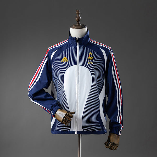Corta-Vento França 05/06 Retro - Branco e Azul