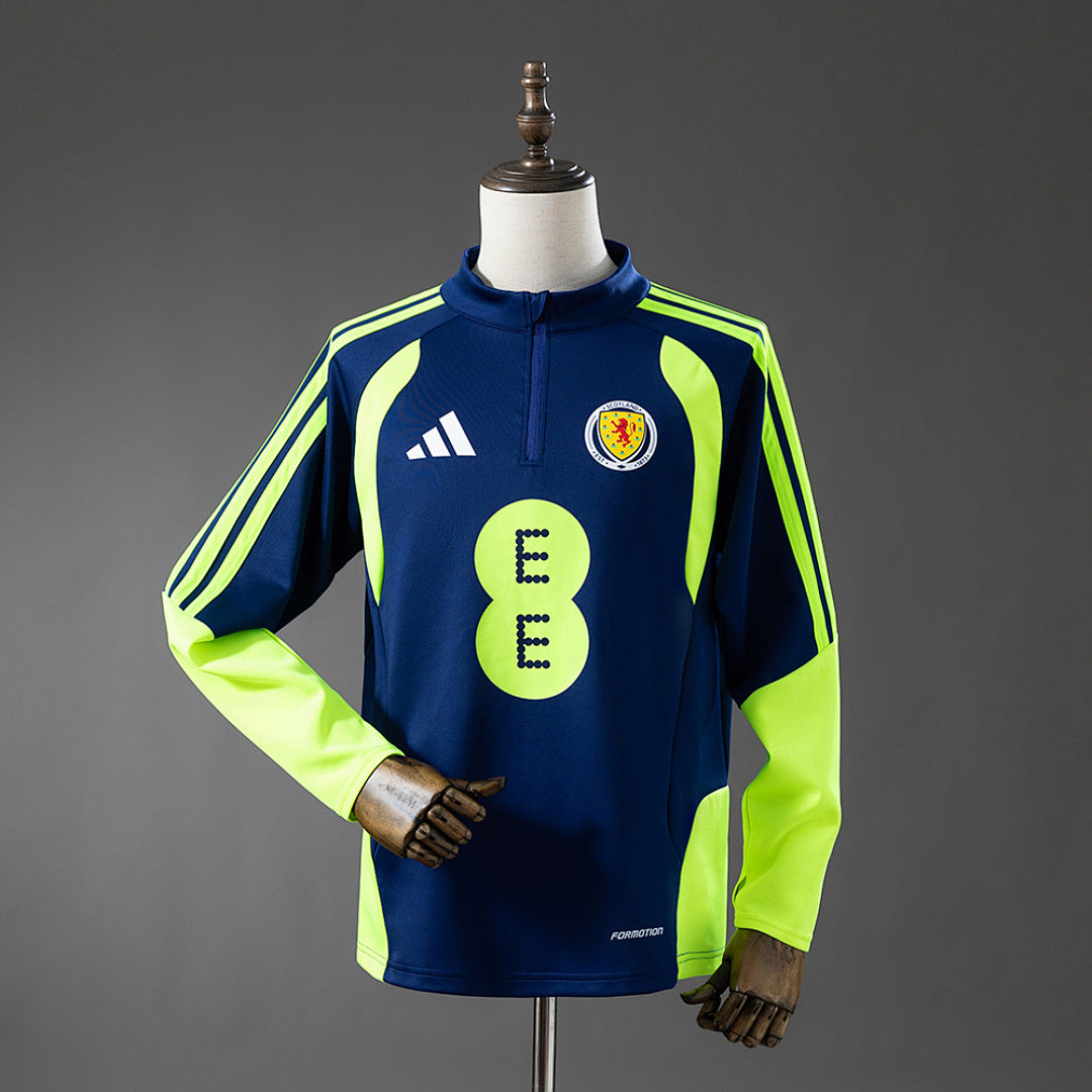 Camisola de Treino Escócia 2026 - Azul-Marinho e Verde Fluorescente