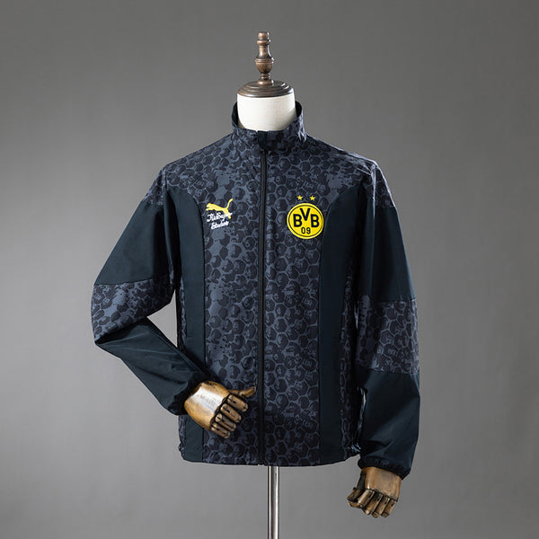 Corta-Vento Reversível Borussia Dortmund - Preto