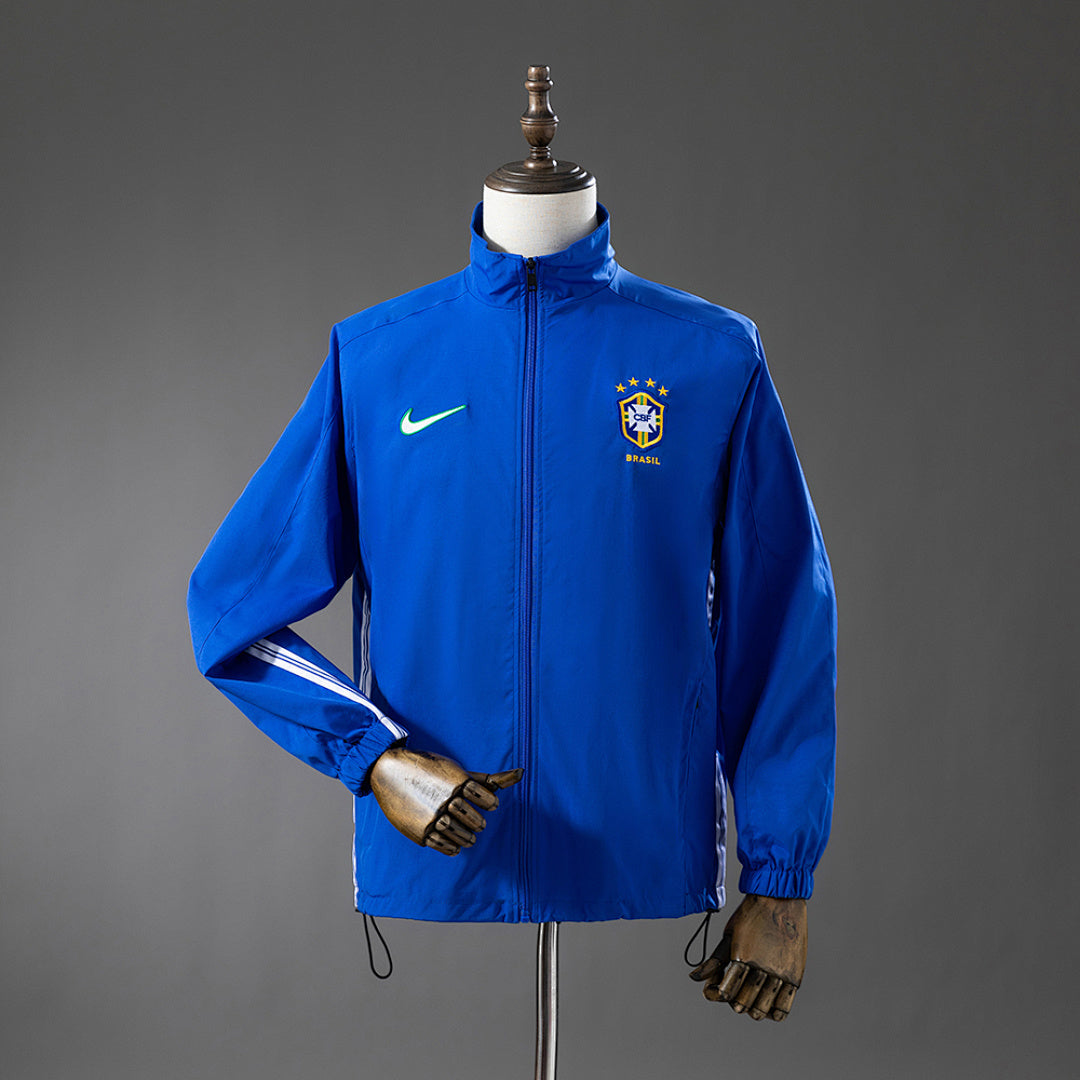 Corta-Vento Brasil 1998 Retro - Azul