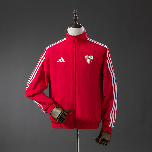 Corta-Vento Reversível Sevilla - Vermelho e Branco