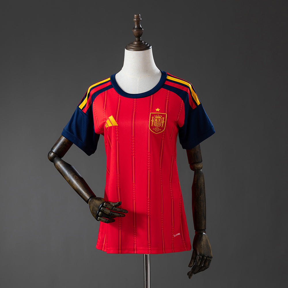Camisola Espanha Principal 26/27 - Mundial 2026 - Versão Feminina (Modelo 2)