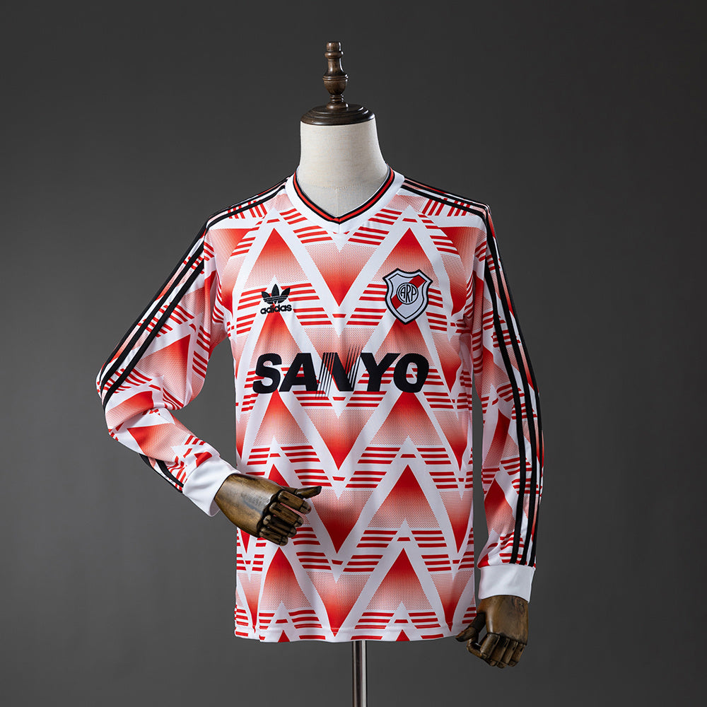 Camisola River Plate Alternativa 92/93 Retro - Manga Comprida