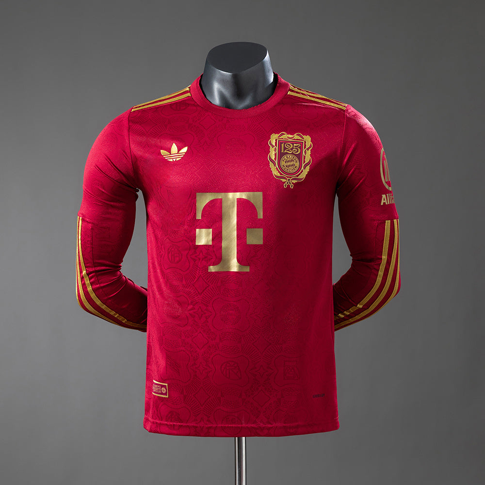 Camisola Bayern Munique Edição Especial 125 Anos 25/26 - Manga Comprida - Versão Jogador