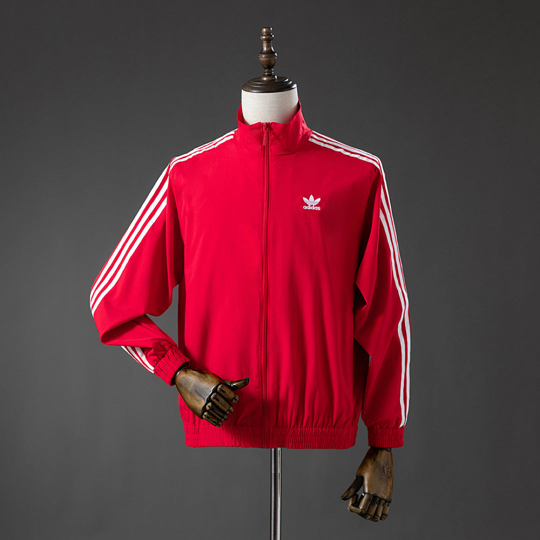 Corta-Vento Três Riscas - Vermelho