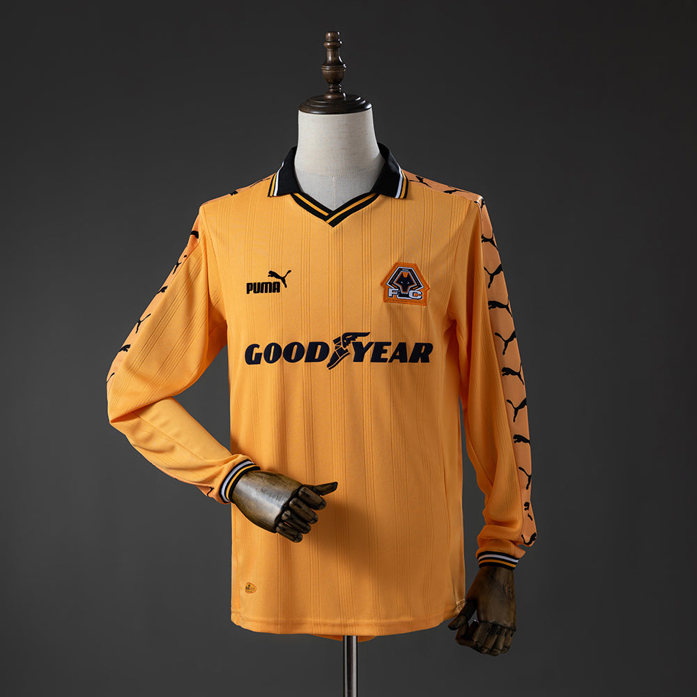 Camisola Wolves Principal 98/99 Retro - Manga Comprida