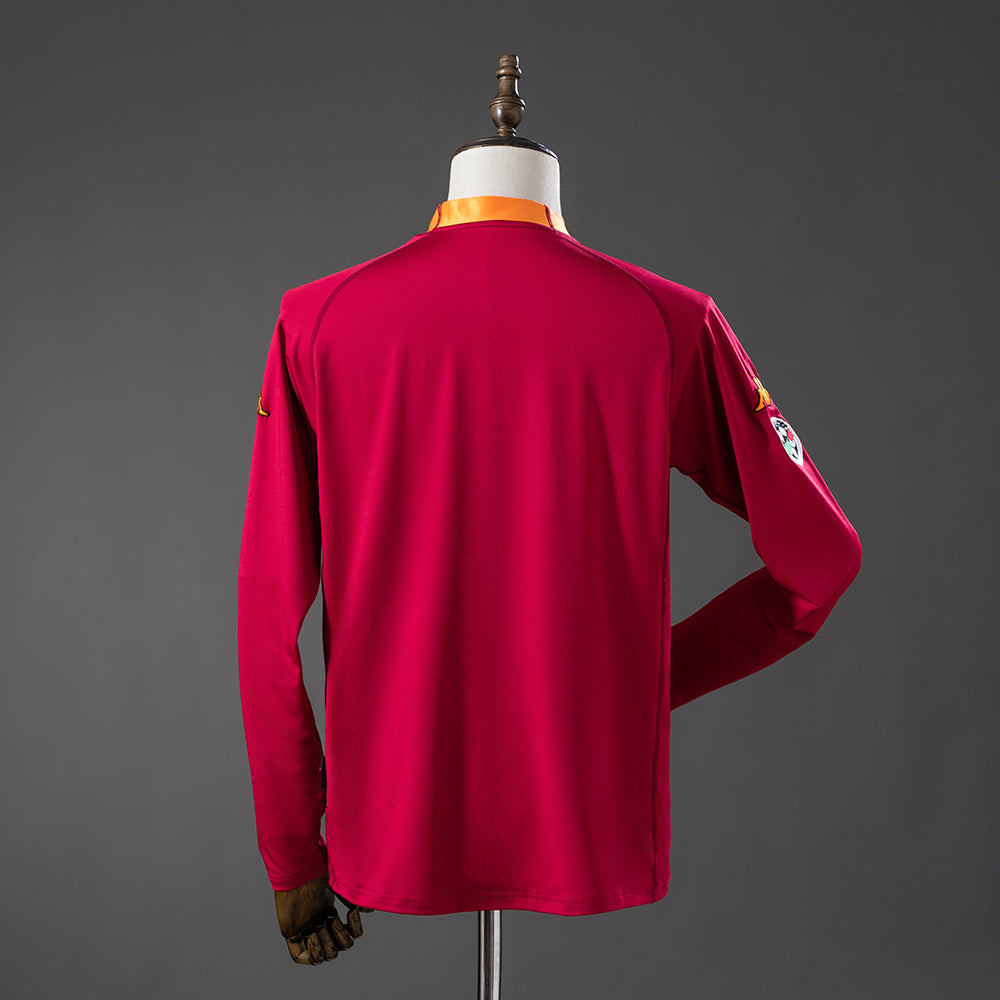 Camisola Roma Principal 00/01 Retro - Manga Comprida