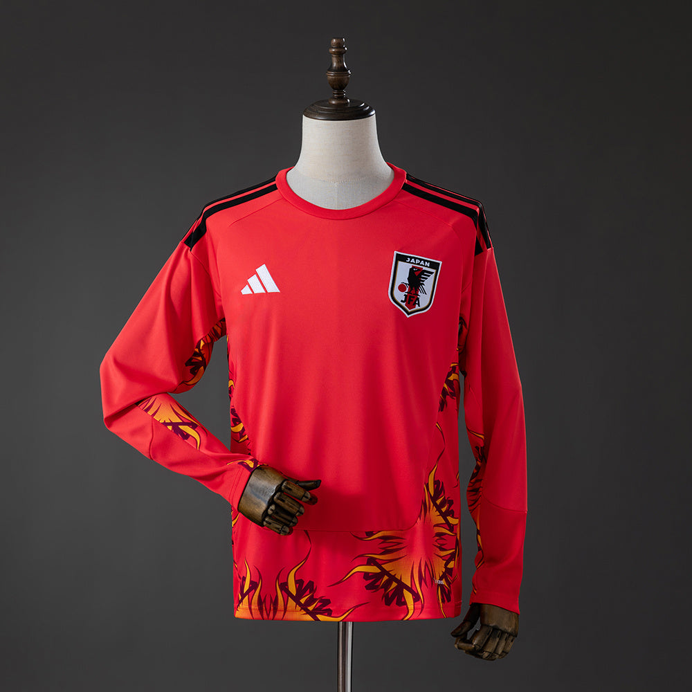 Camisola Japão Guarda-Redes Vermelha 26/27 - Mundial 2026 - Manga Comprida