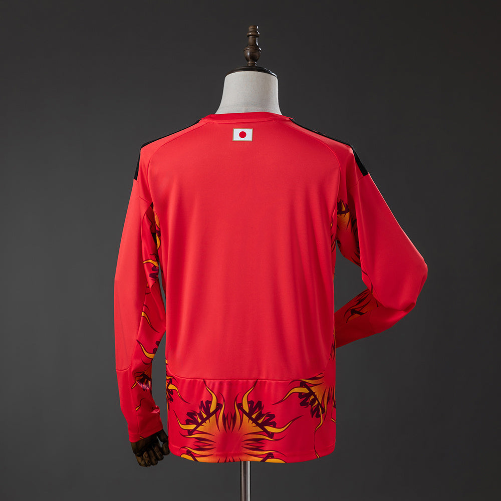 Camisola Japão Guarda-Redes Vermelha 26/27 - Mundial 2026 - Manga Comprida
