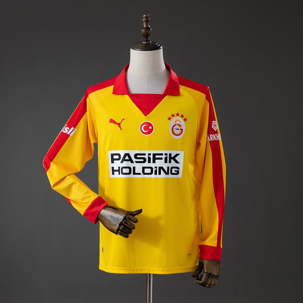 Camisola Galatasaray Edição Especial Amarela 25/26 Retro - Manga Comprida