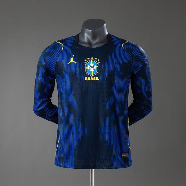 Camisola Brasil Alternativa 26/27 - Mundial 2026 - Manga Comprida - Versão Jogador