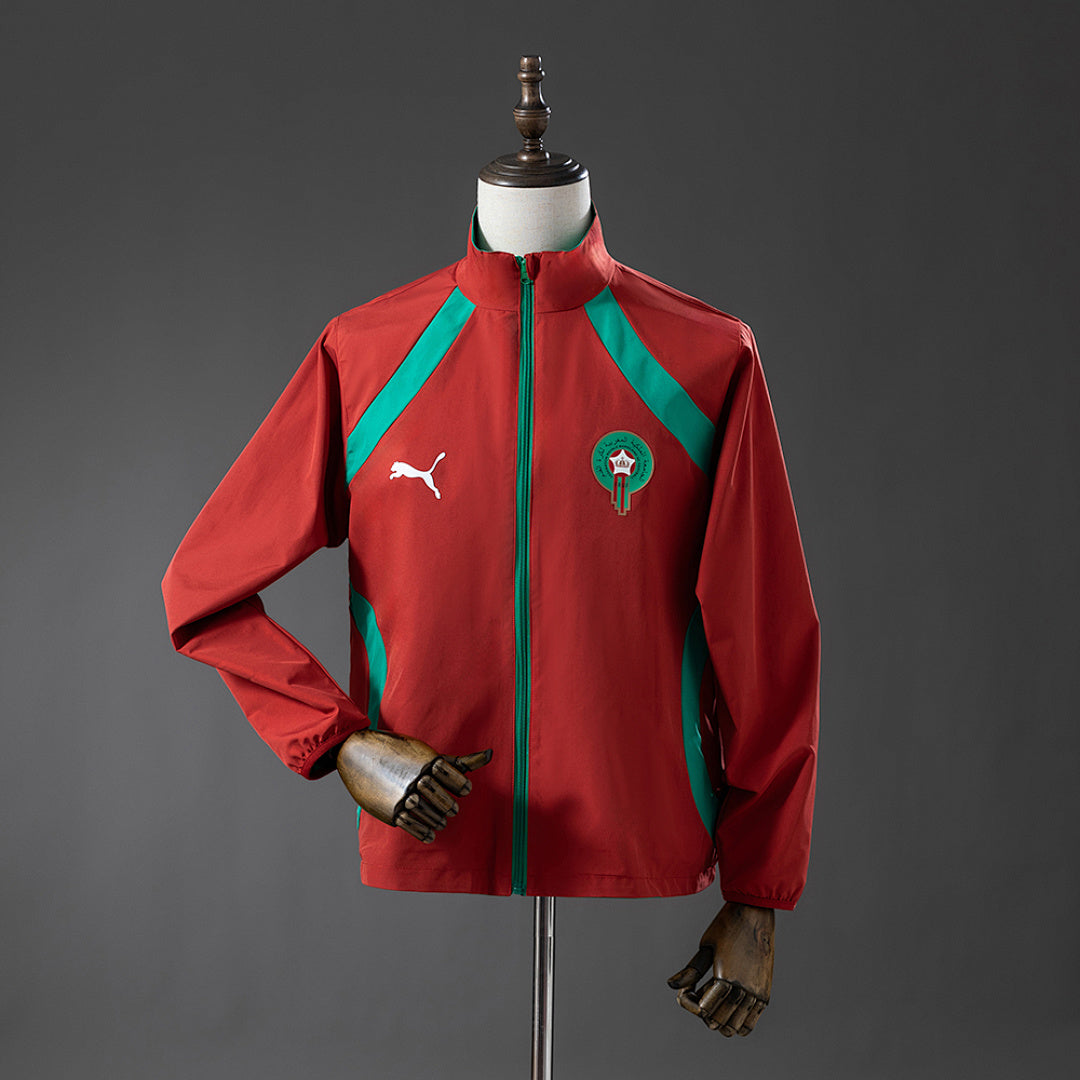 Corta-Vento Reversível Marrocos 2026 - Vermelho e Verde