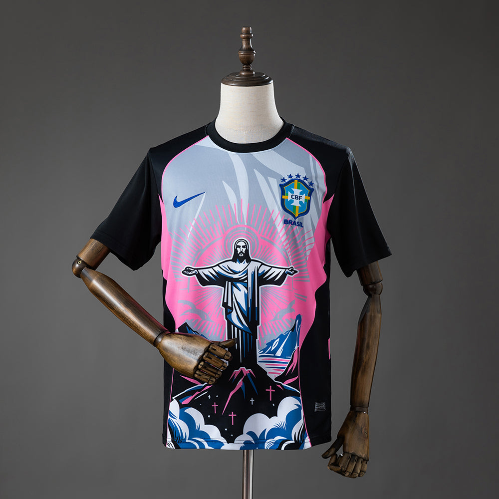 Camisola Brasil Edição Especial Cristo Redentor Rosa 26/27 - Mundial 2026