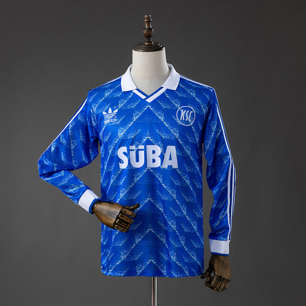 Camisola Karlsruher SC Principal 89/90 Retro - Manga Comprida